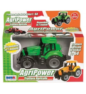 Детска играчка RS Toys - Трактор, зелен, 1:64