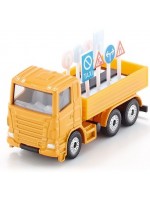 Детска играчка Siku - Road Main Lorry, с 8 пътни знака