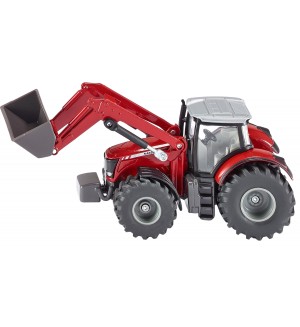 Детска играчка Siku - Трактор Massey Ferguson с челен товарач, 1:50