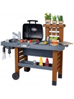 Детска играчка Smoby - Градинско барбекю, с 43 аксесоара Детска играчка Smoby - Градинско барбекю, с 43 аксесоара