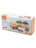 Детска играчка Viga - Автовоз с 4 колички