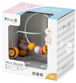 Детска играчка Viga Polar B - Спирала с топчета и животни