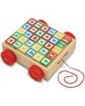 Детска играчка за дърпане Melissa & Doug - Конструктор ABC-123