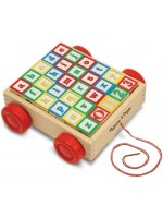 Детска играчка за дърпане Melissa & Doug - Конструктор ABC-123