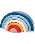 Детска играчка за подреждане Bigjigs - Rainbow, дървена