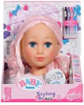 Детска играчка Zapf Creation Baby Born - Глава за грим и прически, розова