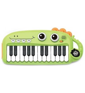 Детска играчка Zhorya Cartoon - Пиано, 24 клавиша, зелено