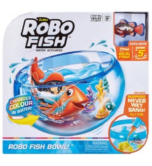 Детска играчка Zuru - Робофиш в аквариум, оранжева