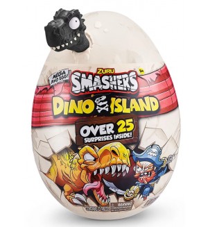 Детска играчка Zuru - Smashers Dino Island: Епично яйце с оранжев динозавър