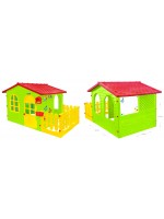 Детска къщичка Mochtoys - С ограда и дъска за рисуване