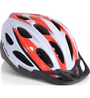 Детска каска Byox - Y02, L  (58-62 cm), Червена/бяла