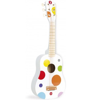 Детска китара Janod - Confetti, дървена Детска китара Janod - Confetti, дървена
