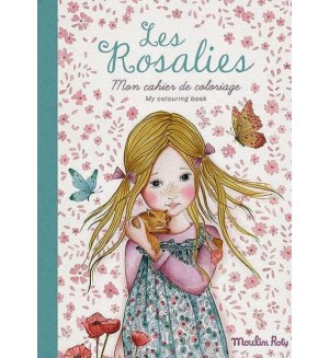 Детска книжка за оцветяване Moulin Roty - Les Rosalies, 36 страници