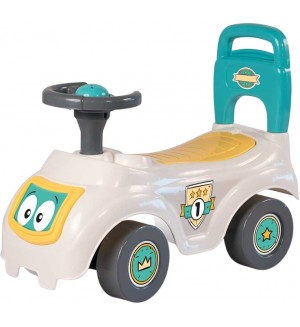 Детска кола за бутане Dolu - Моята първа Ride-On кола, в синьо и жълто