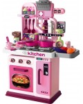 Детска кухня Sonne - С фурна и аксесоари, 53 части, розова
