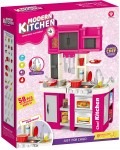 Детска кухня Yuan Toys - Home Chef, с функции, розова 