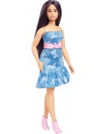 Детска кукла Barbie Fashionistas - Със синя рокля, 30 cm