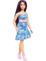 Детска кукла Barbie Fashionistas - Със синя рокля, 30 cm