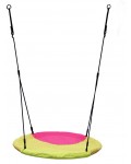 Детска люлка тип хамак KBT - Winkoh, 100 cm, розов/лайм
