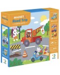 Детска магнитна игра Dodo - Road Trip, 36 части