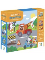 Детска магнитна игра Dodo - Road Trip, 36 части