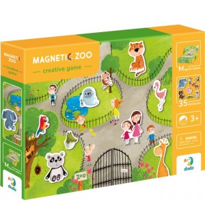 Детска магнитна игра Dodo - Zoo, 35 части