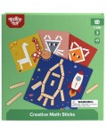 Детска магнитна игра Tooky Toy - Рисувай с математически пръчици