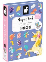 Детска магнитна книга Janod - Еднорози