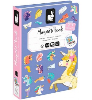 Детска магнитна книга Janod - Еднорози