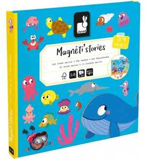 Детска магнитна книга Janod - Морско дъно