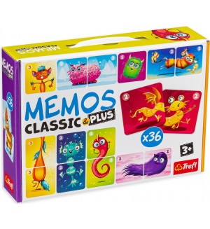 Детска мемори игра Memos Classic&plus - Сладки чудовища