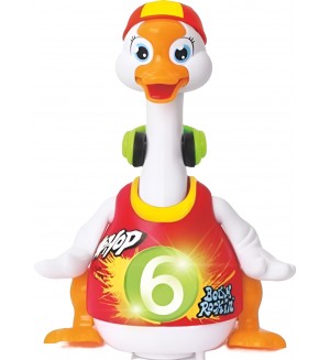 Детска музикална играчка Hola Toys - Танцуващ паток, червен