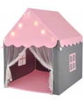 Детска палатка Costway - Със светлини и подложка, розова