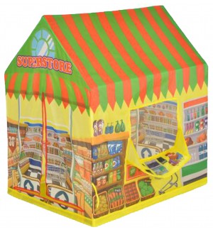 Детска палатка за игра Moni Toys - Тента супермаркет с 50 топки