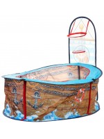 Детска палатка за игра с баскетболен кош Ittl - Пиратски кораб