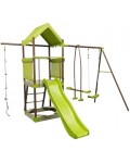 Детска площадка Sonne - Green For Swing Set, с люлки и пързалка