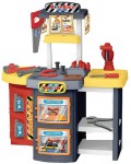 Детска работилница Raya Toys - Workbench, с инструменти в куфар на колела