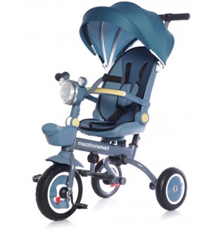 Детска сгъваема триколка Chipolino - Marathon Smart, 360°, синя