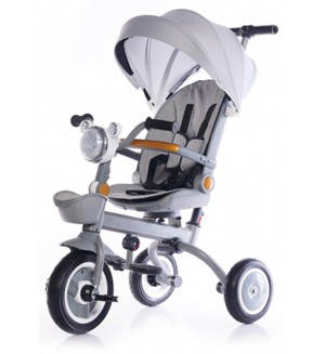 Детска сгъваема триколка Chipolino - Marathon Smart, 360°, сива