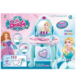 Детска тоалетка с аксесоари Raya Toys - Ледена принцеса Детска тоалетка с аксесоари Raya Toys - Ледена принцеса