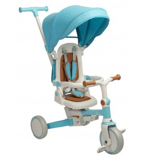 Детска триколка 2 в 1 Caretero Toyz - Faro, синя