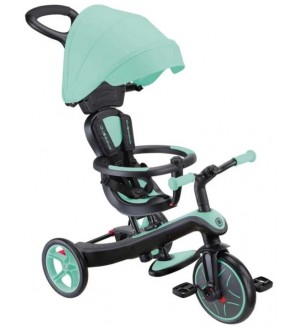 Детска триколка 4 в 1 Globber - Explorer Trike, със сенник, ментово зелена