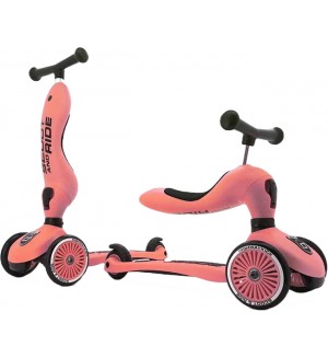 Scoot & Ride Детска тротинетка Highwaykick 1 2 в 1 Праскова