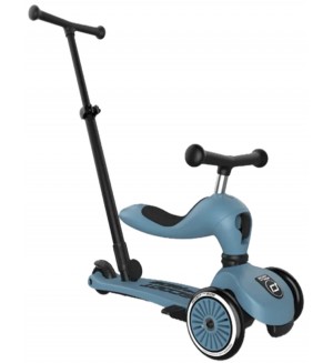 Детска тротинетка 2 в 1 Scoot&Ride - Highwaykick 1 Push & Go, Steel