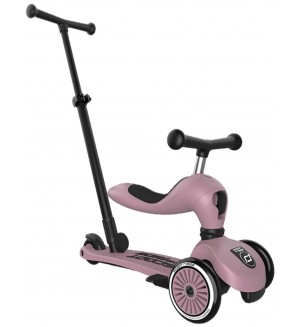 Детска тротинетка 2 в 1 Scoot&Ride - Highwaykick 1 Push & Go, Wildberry
