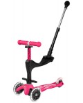 Детска тротинетка 3 в 1 Micro - Mini Deluxe Plus LED, Pink
