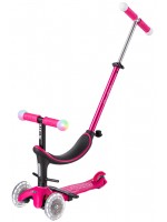 Детска тротинетка 4 в 1 Micro - Mini2Grow Deluxe Magic LED, Pink