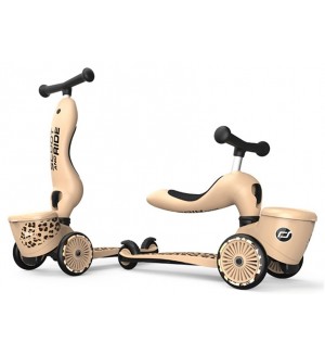Детска тротинетка и колело за баланс 2 в 1 Scoot & Ride - HighwayKick 1 Lifestyle, бежова