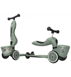 Детска тротинетка и колело за баланс 2 в 1 Scoot & Ride - HighwayKick 1 Lifestyle, Green lines Детска тротинетка и колело за баланс 2 в 1 Scoot & Ride - HighwayKick 1 Lifestyle, Green lines