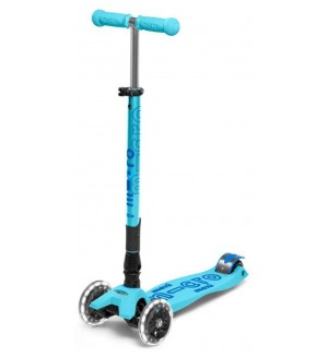 Детска тротинетка Micro - Maxi Micro Deluxe Foldable LED, Bright Blue